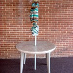 Table w umbrella 4' bone