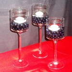 Glass 3 piece Candle 3 Trio CP