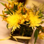 yellow centerpiece