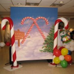 Backdrop Candy Cane Christmas