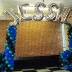 Musical notes name balloon arch rock star Jessie 062808