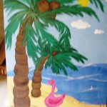 Palm tree photo op backdrop Tropical Luau Beach76