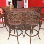 Bar Wrought Iron Bar & 4Barstools (1)