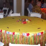 luau grass table skirt floral